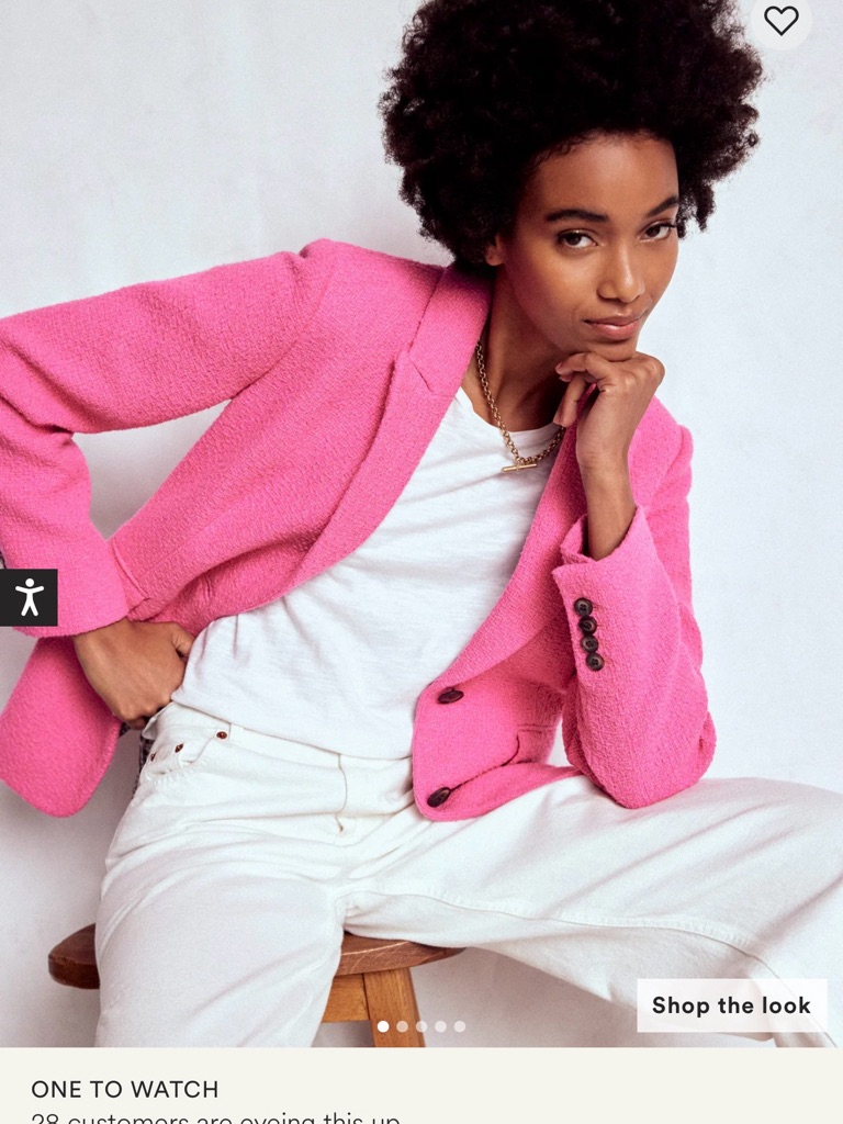 Boden Boucl Women's Blazer Jacket Sizeus 2/Uk 6-